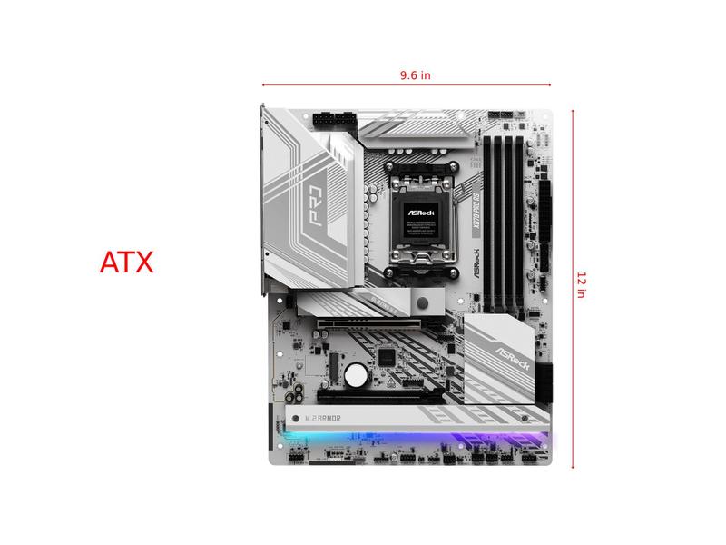 Placa-mãe ASRock X870 Pro RS DDR5 8000MHz PCIe Gen5 - Placa Mãe